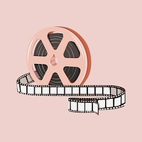 Cute film reel, entertainment graphic