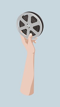 Film reel, aesthetic entertainment illustration