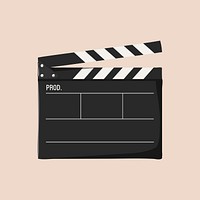 Movie film slate, entertainment illustration vector