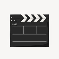 Movie film slate, entertainment illustration vector