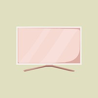 Pink tv screen, technology illustration