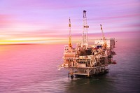 Oil platform background