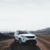 White SUV car background