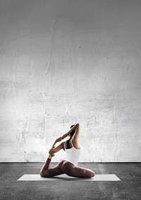 Woman doing yoga background