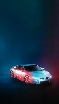 Silver sports car mobile wallpaper