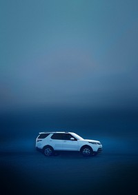 White SUV car background