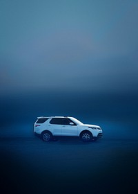 White SUV car background