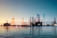 Oil platform background