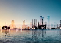 Oil platform background