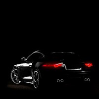 Black sports car background