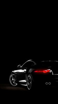 Black sports car phone wallpaper