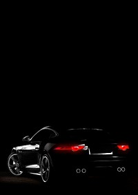 Black sports car background