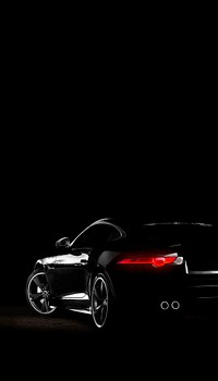 Black sports car mobile wallpaper