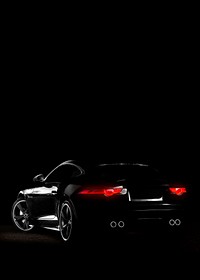 Black sports car background