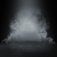 White smoke, black background