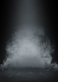 White smoke, black background