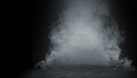 White smoke, black background