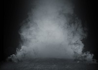 White smoke, black background