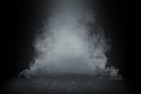 White smoke, black background