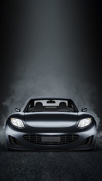 Black sports car phone wallpaper