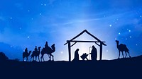 Three Wise Men HD wallpaper, silhouette border