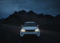 White SUV car background