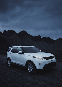 White SUV car background