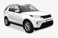 White SUV car psd