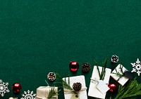 Green Christmas border background