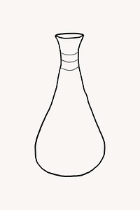 Vase line art illustration