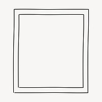 Picture frame line art illustration vector