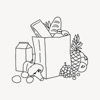 Food line art vector