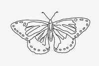 Butterfly line art vector