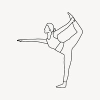 Yoga line art vector