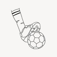 Football line art vector