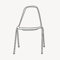 Chair furniture line art illustration vector