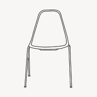 Chair furniture line art illustration vector