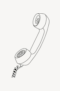 Landline telephone line art illustration vector