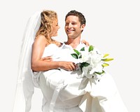 Newlywed collage element psd