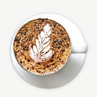 Coffee latte collage element psd