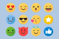 Emoticon vector set