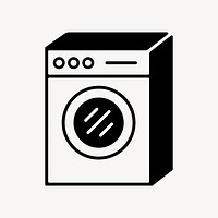 Washing machine icon, line art design vector