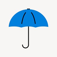 Umbrella weather icon, line art design vector