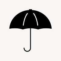 Umbrella weather icon, line art design vector