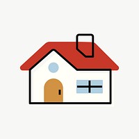 Home icon, line art design vector