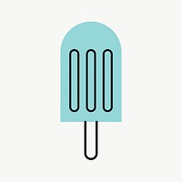 Popsicle food icon, line art design vector