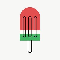 Popsicle food icon, line art design vector