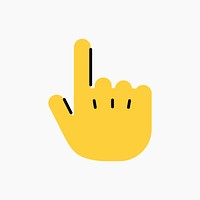 Pointing finger  icon, line art design vector