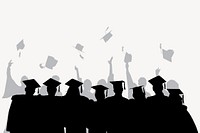 Illustration of university graduates vector