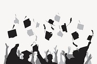 Illustration of university graduates vector